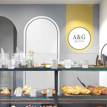 Décoration murale pour boutique, enseigne A&G