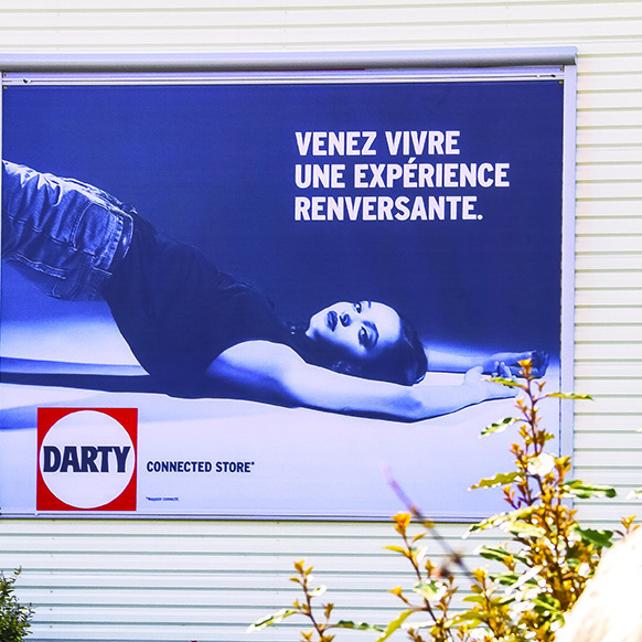 Toile tendue interchangeable en extérieur pour Darty
