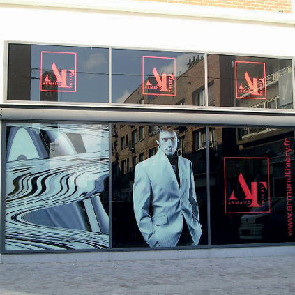 Habillage de vitrine Armand Thierry